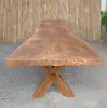  Product image 6 of the product “Natural wood table suar with wooden legs X model, 340cm length, 110cm width, 81cm height. Table top 8cm thickness ”